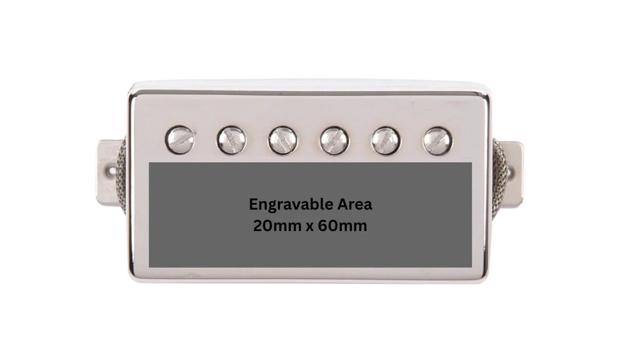 Custom Engraved 50mm Nickel Humbucker Cover - Image 2