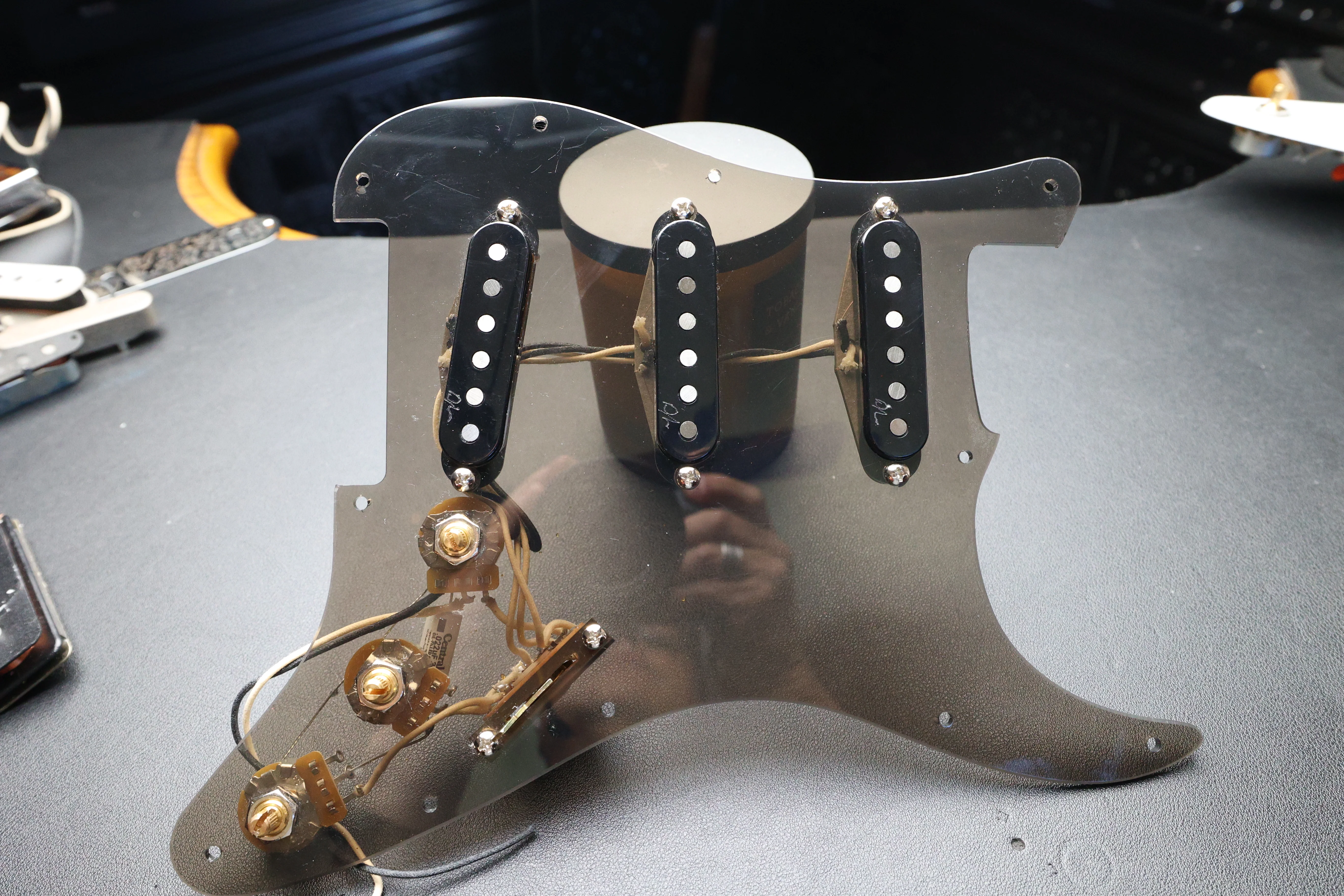 Loaded Strat Pickguard Smoke Acrylic  Bonneville Prototype